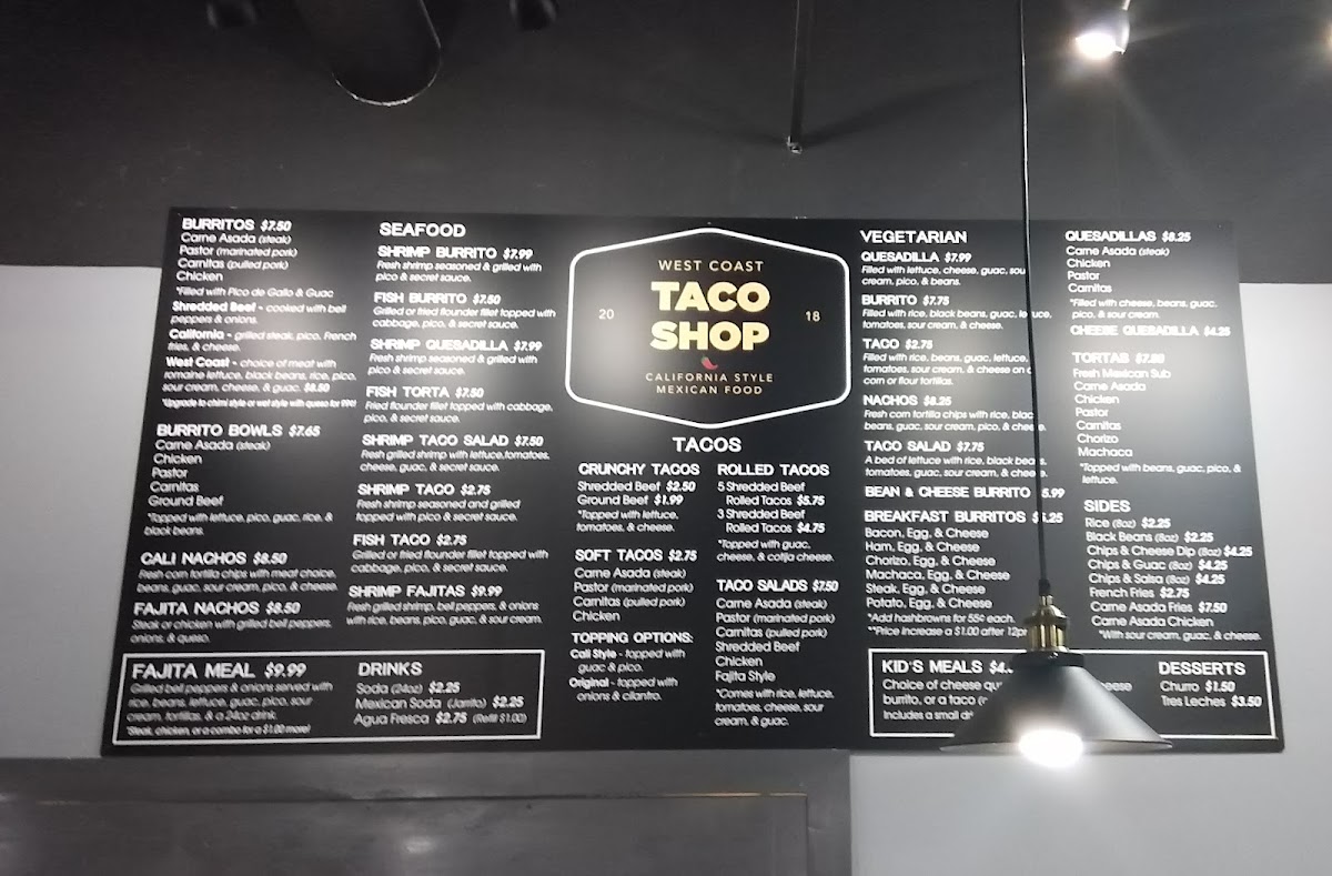 West Coast Taco Shop - BNA Menu - Image 3